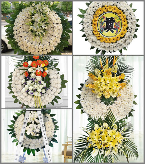 浙江省衢州龙游县塔石镇何明村花圈速递